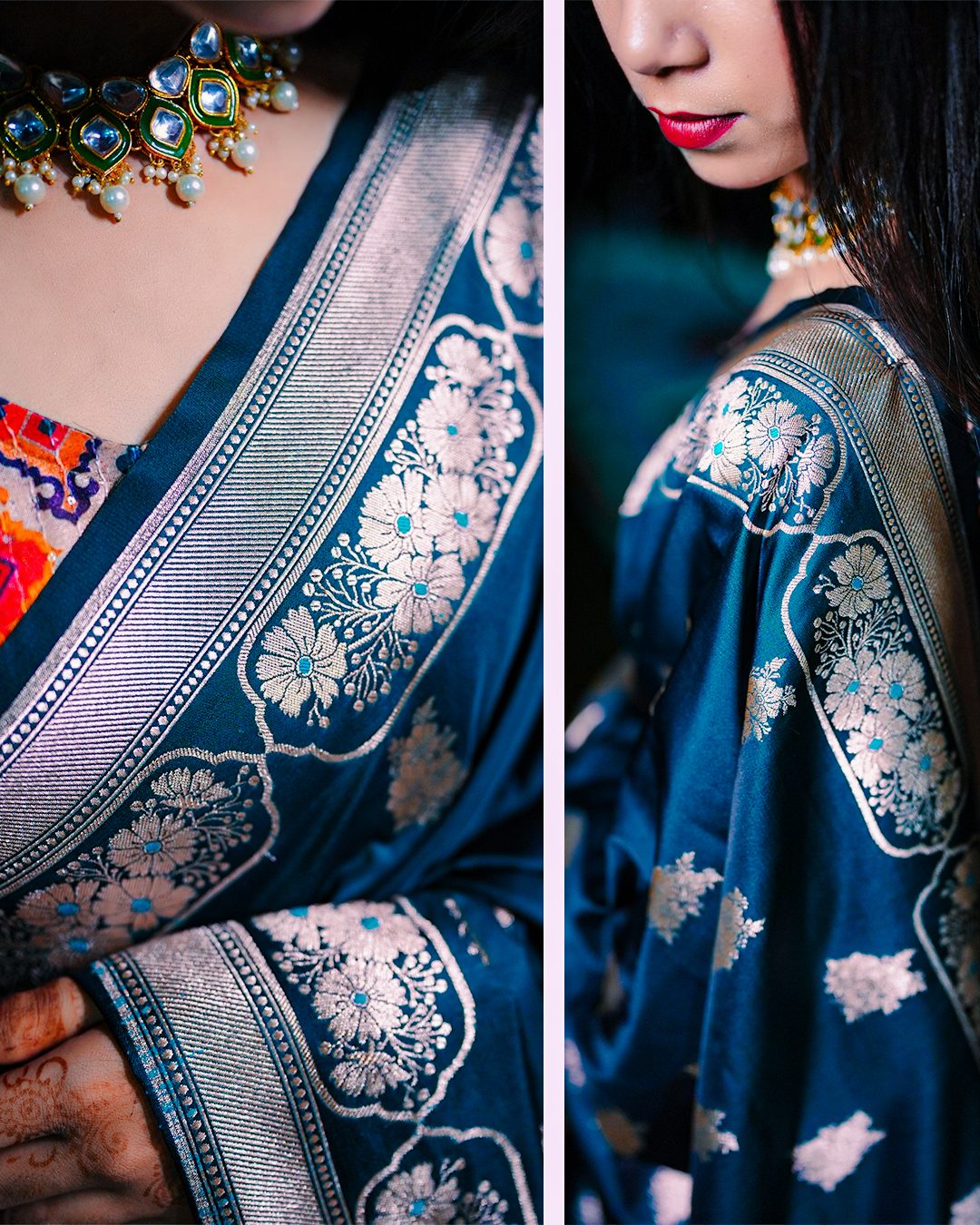 Bottle Green Pure Mashru Silk Banarasi Saree